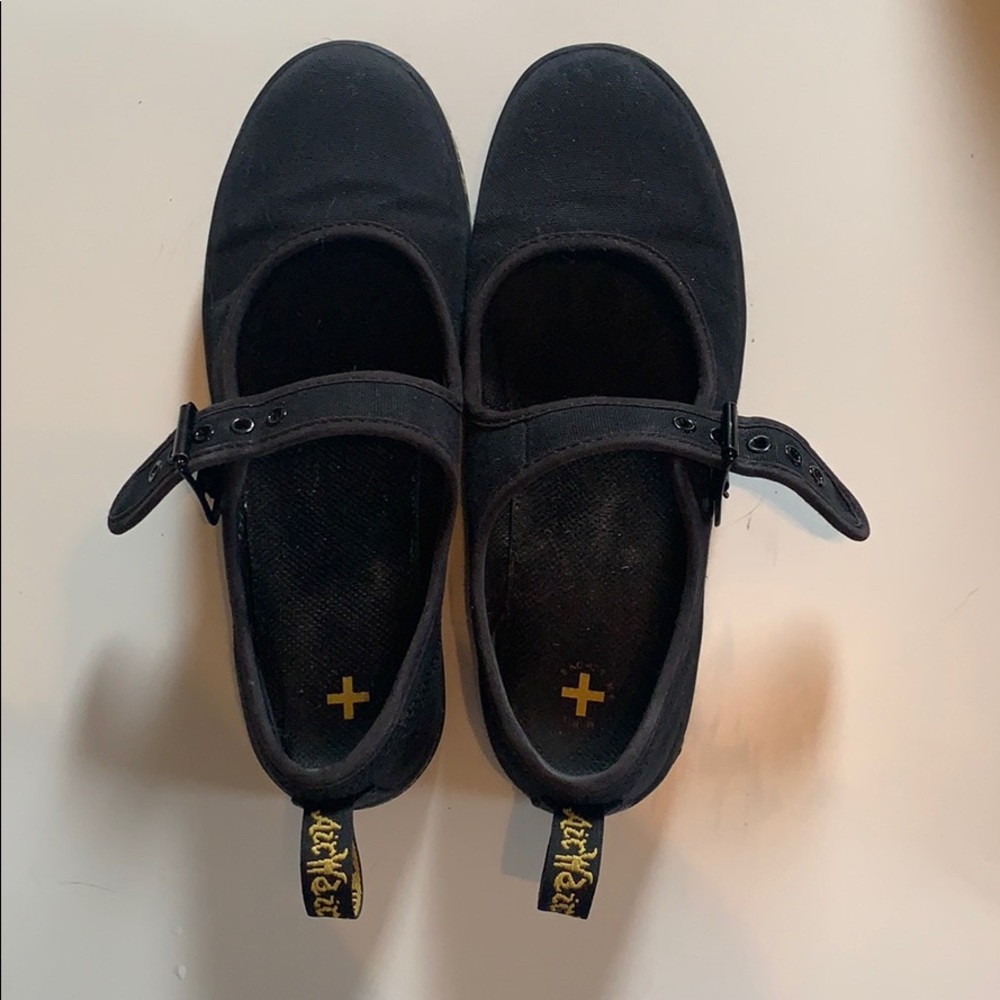 Dr Martens canvas Mary Jane flat shoes